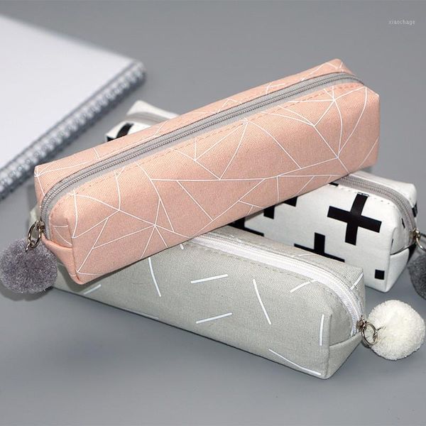 

pencil cases 1pc concise solid color girls student case school supplies cosmetic bags 1