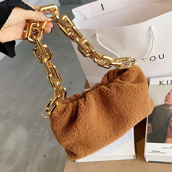 

fashion chain handle warm shoulder bags for women 2020 simple soft ladies trending bag designer handbags high quality