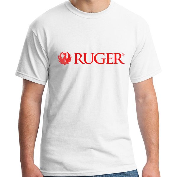 

new ruger red logo short sleeve white men's size s 3xl gyms fitness hoodie designers t shirts sweatshirt