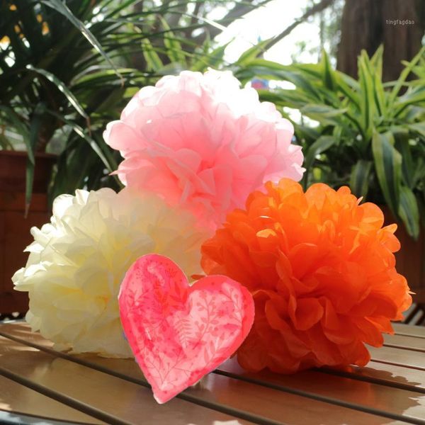 

decorative flowers & wreaths 30pcs/lot 6 inches 15cm tissue paper pom poms ball pompom wedding decoration birthday for parties1