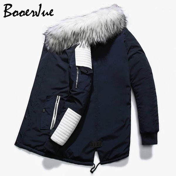 

men veste homme m-3xl dropshipping new winter jacket men thicken warm parkas casual long outwear hooded collar jackets and coats1, Black
