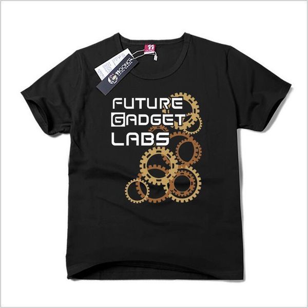 

casual printing tee cartoon steins;gate furture gadget labs short sleeves summer hooded sweatshirt hoodie men t shirt