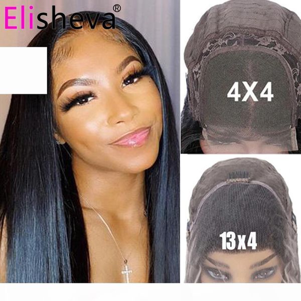 

32 inch straight lace closure wigs human hair brazilian 13x4 straight lace front wig preplucked glueless wigs 150% remy, Black;brown
