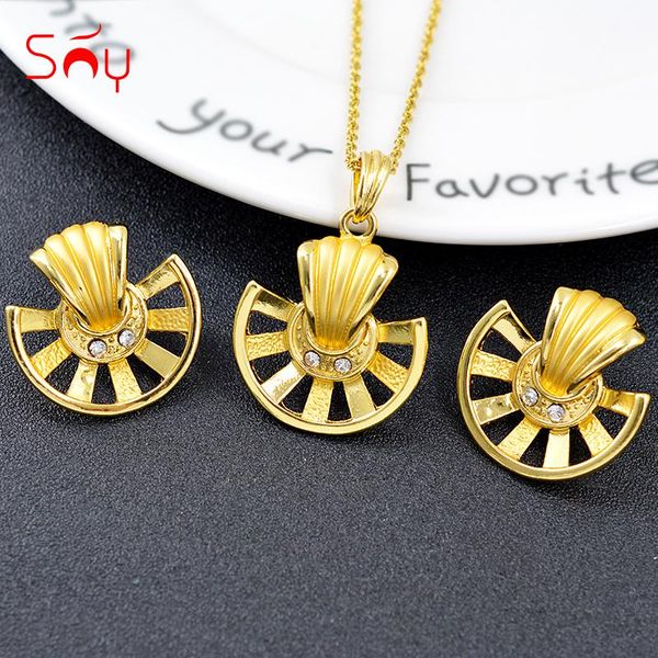 

sunny jewelry big jewelry set for women earrings necklace pendant geometric findings for wedding party trendy, Silver