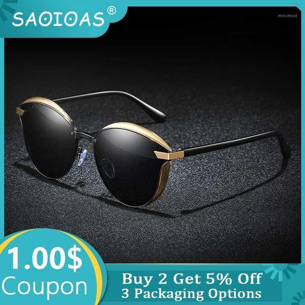 

sunglasses saoioas cat eye women polarized fashion ladies sun glasses female vintage shades feminino uv4001, White;black