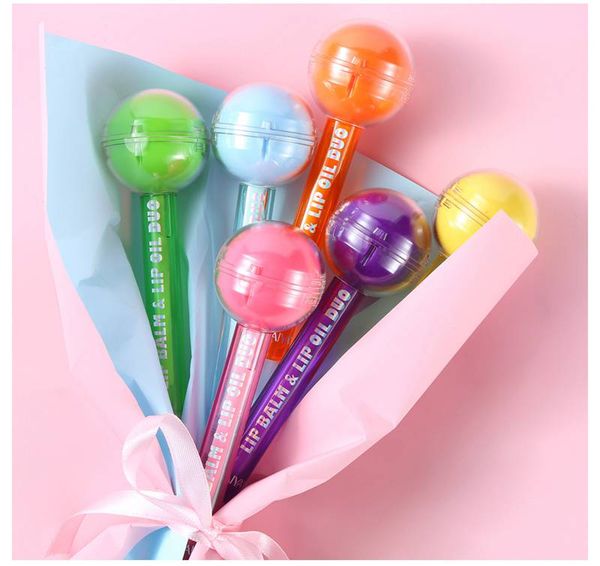 

2 in 1 lollipop balm lip gloss color changing moisturizer candy magic lip tint handaiyan waterproof long lasting lipstick