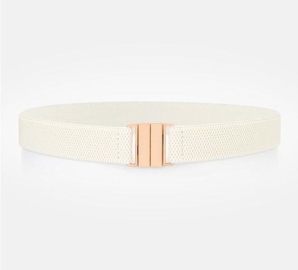 

тонкие пояса для женщин-платье для женщин эластичные талии уплотнение золотая пряжка ремень новый простой дизайн черные растягивающиеся cumm, Black;brown