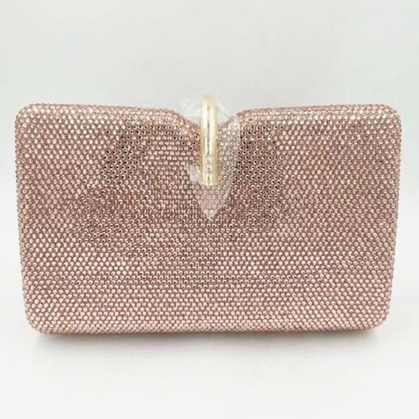 

evening clutch bags pink crystal lady purse elegant mini party women handbags fashion female prom phone purse1