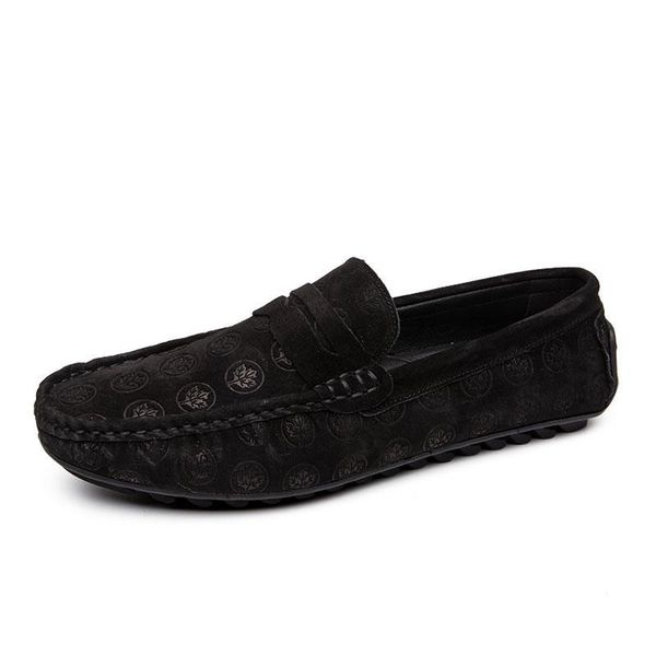 

spring flat boat loafers male fashion leather casual men shoes soft driving shoes men breathable slip-on male loafers hc-735, Black