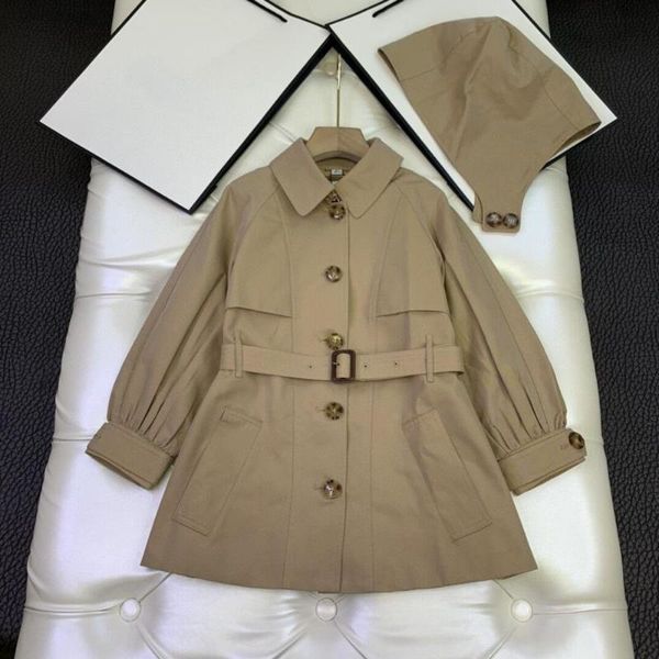 

coat brand children's long windbreaker custom button fabric waterproof and windproof 4-13 years old 7278, Blue;gray