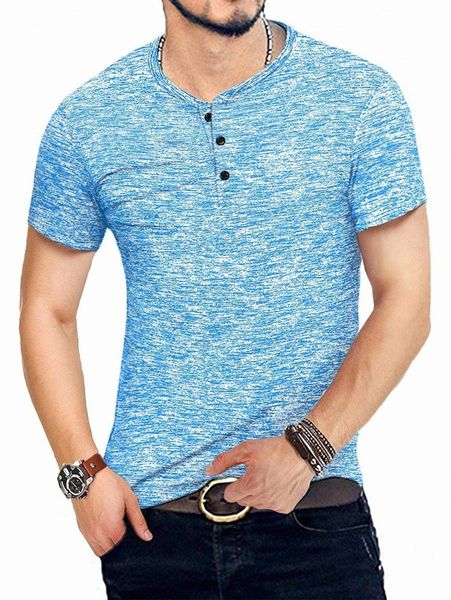 

men space dye quarter button tee m7wc#, White;black