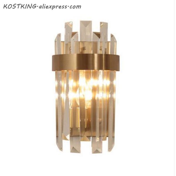 

wall lamp kostking luxury crystal modern sconce lights dia18*h33cm lustre living room bedroom