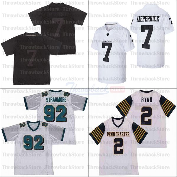 

football jerseys size s-xxxl 92 strasmore 7 kaepernick 2 ryan white, Black;red