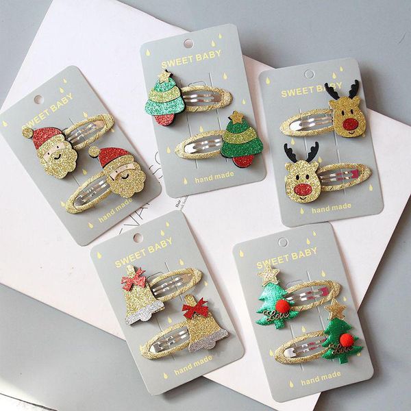 

hair accessories 1 set korea style girl cute hairpins simple elk bell christmas princess baby clips for child women fashion