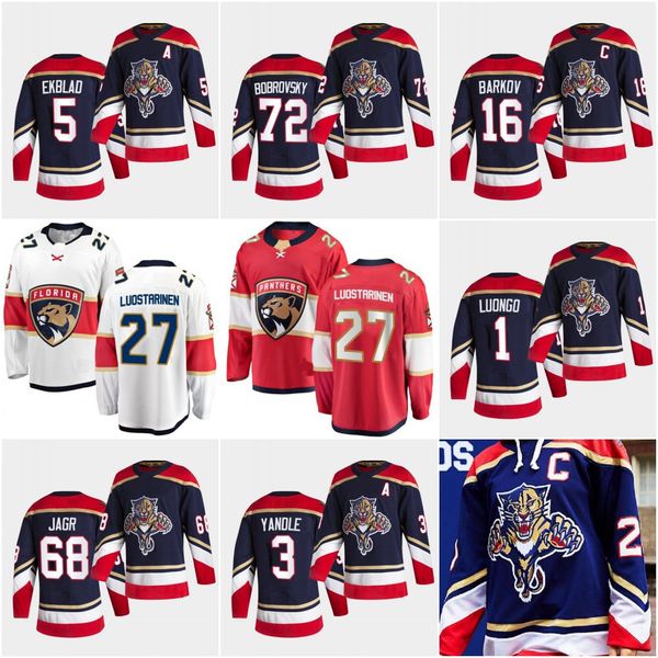 

eetu luostarinen florida panthers 2021 reverse retro jersey roberto luongo hornqvist ekblad sergei bobrovsky alexander wimber barkov patric, Black
