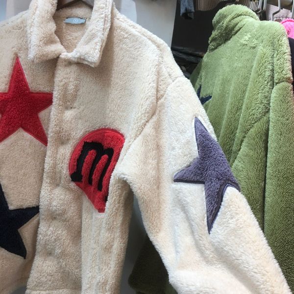 

brand men star embroidery street women tide and hip-hop kanye jacket ockpx, Black