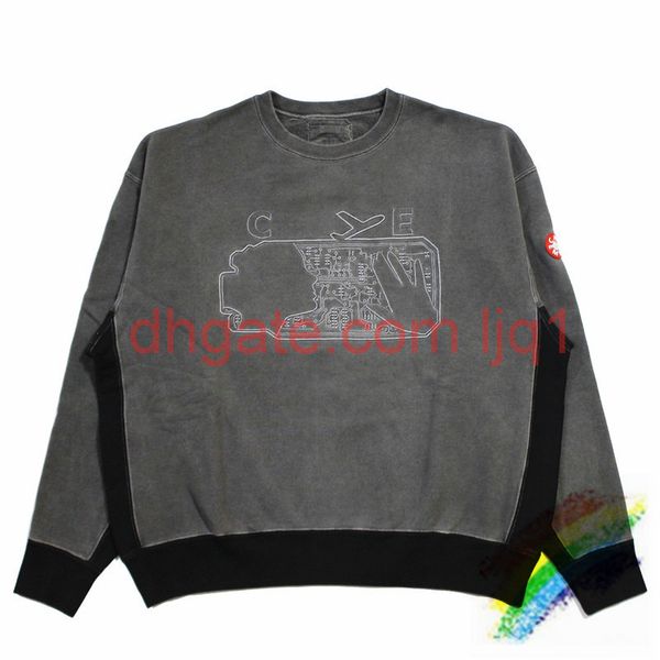 

20ss crewneck men woman 1 streetwear wash do old sweatshirts hoodies, Black