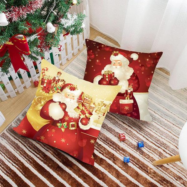

fengrise 45x45cm gold christmas cushion cover decor for home sofa chair christmas pillowcase xmas gift happy new year 2021 jlldpt yeah2010
