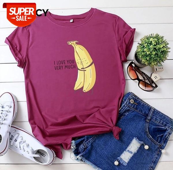 

jfuncy oversized women t shirt summer cotton t-shirt bananas harajuku cartoon print female tee plus size lady woman tshirt #jj9r, White
