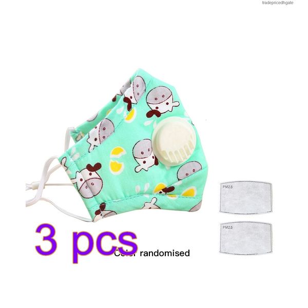 

mask cotton folding baby 3pcs fabric vertical children with breath valve dust anti pm2.5 mouth mask&2 filter paper 1zh8r