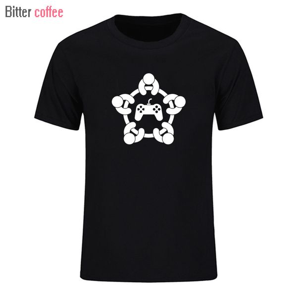 

sport bitter coffee 2018 new men cotton short sleeve t shirt gaming player controller brand tees fashion t-shirt men costume