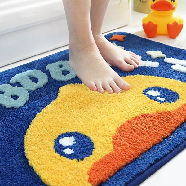 

cute duck bath mat toilet entrance carpet water absorption door mat rug bedroom besides child room mats living room home decor