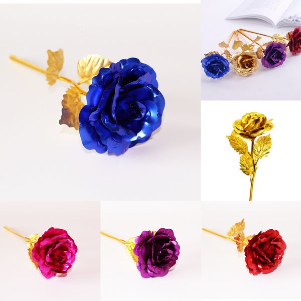 

plated wedding decoration golden dipped artificial foil gold rose flower 3 n2ct3