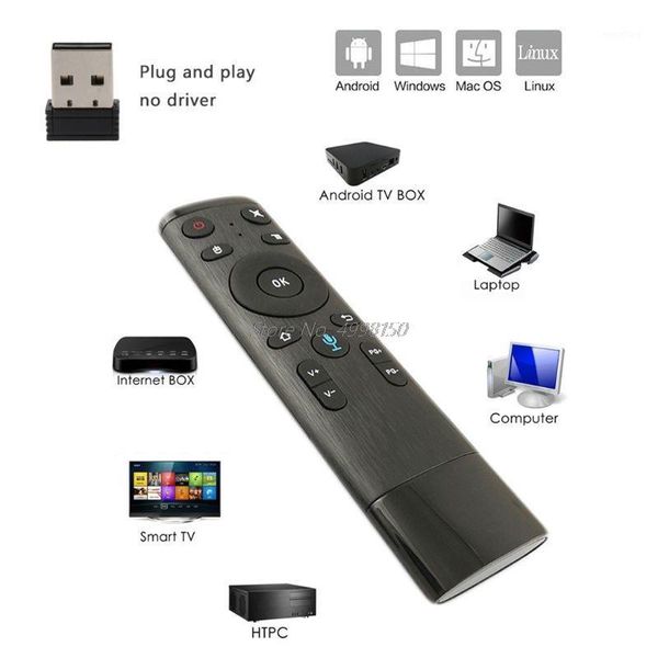 

drop wholesale q5 voice control gyro air mouse with microphone 3 axis gyroscope remote control for smart tv android box1
