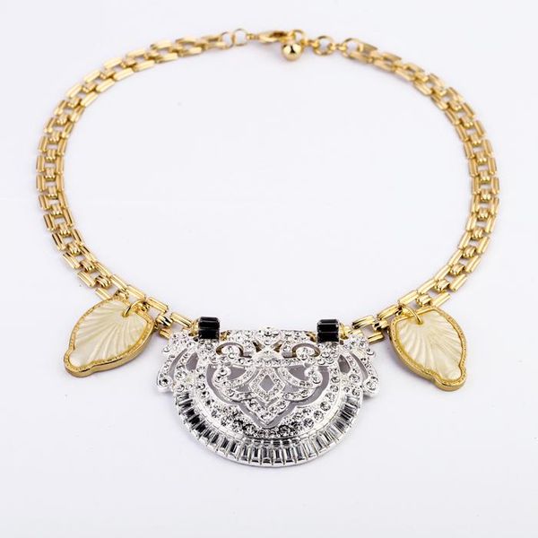 

new fashion gold color long animal pendant necklace for women jewelry accessories alloy left handmade necklace wholesale, Silver