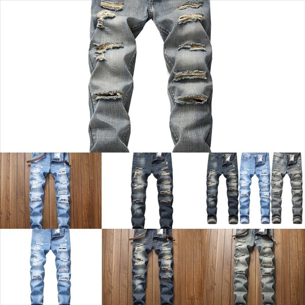 

loogm fashion colored men casual jean jeans short pant for mans coated wash straight slim pleated size jean pants biker denim trousers, Black