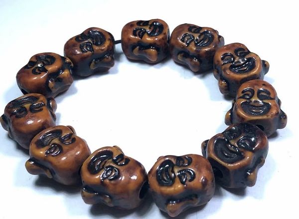 

bracelet personality vintage classic buddha totem lucky bangle, Black