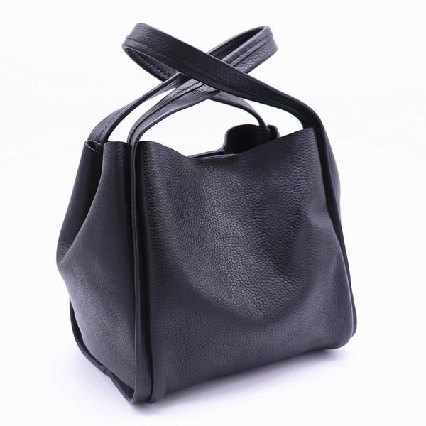 

100% мягкая натуральная кожа ковш сумка женщин сумки мода crossbody плечо сумки для дам конструктора luxury малый tote black