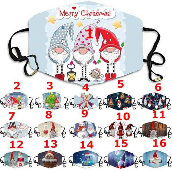 

us stock cotton washable face designer masks anti-dust snowflake christmas mask can be washed and reusable mask filter