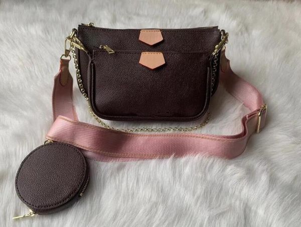 

women handbag messenger shoulder bags chain bag good quality leather purses ladies bag 3 unids/set