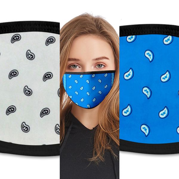 

umqqeu 20pcs designer fashion face masks dust proof anti smog 3d cross-border printing cashew flower mask double layer n