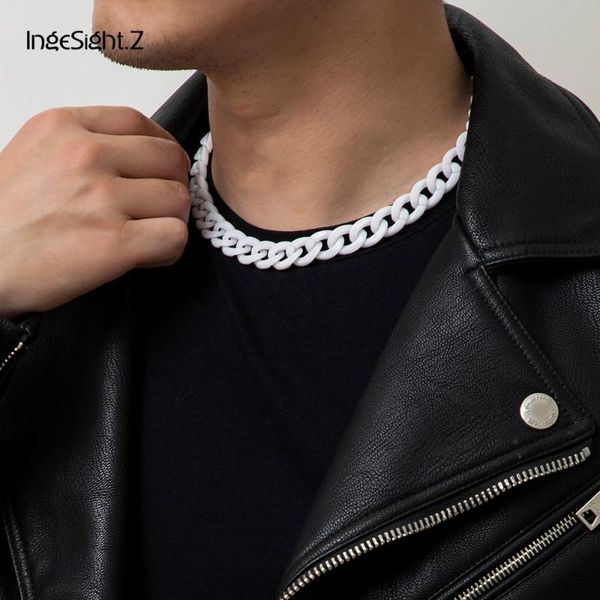 

ingesight.z punk acrylic acetic acid choker necklace vintage white color short clavicle collar necklaces women collier jewelry, Silver