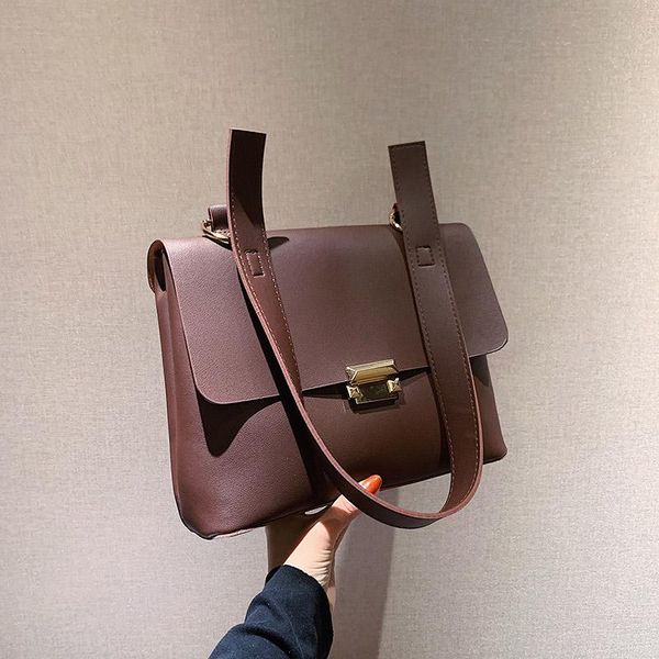 

ретро сплошные женские сумки дизайнер дама роскошные сумки из искусственной одежды из искусственной кожи сумки для женщин 2021 простая мода