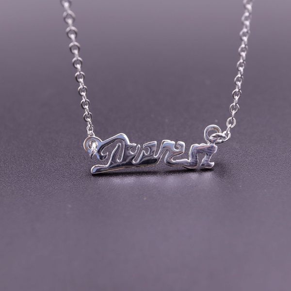 

hengsheng s925 silver cross-border one product dropshipping letters fashion korean style simple zircon necklace womens pendant