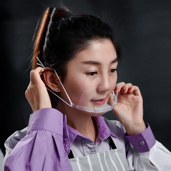 

transparent plastic face mask for catering service l chef anti fog sanitary masks kitchen cleaning supplies wmtsua loveshop01