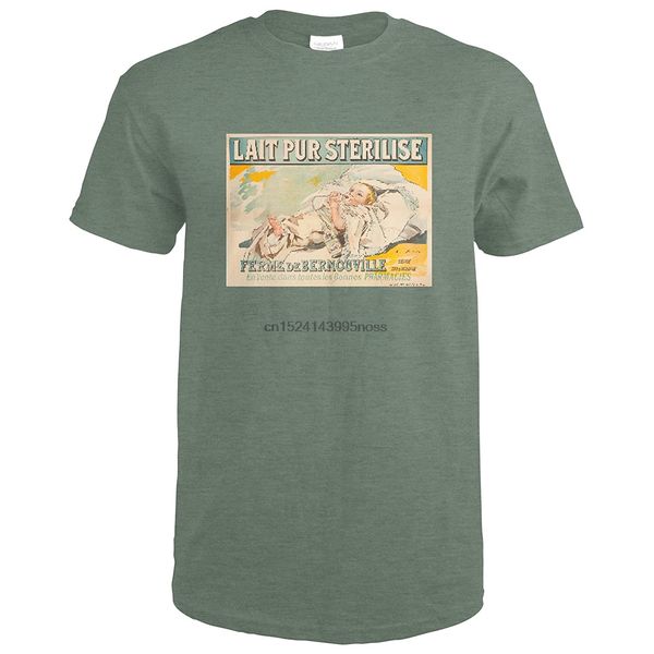 

lait pur sterilise vintage poster artist bouisset france c. 1890 60228 heather military green t shirt medium sport hooded sweatshirt hoodie