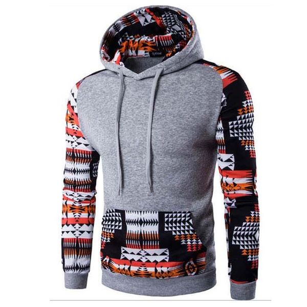 

2021 new fashion wide-waisted casual men clothing cotton argyle printed men's raglan sleeved hoodie sweatshirt male hip hop, Black