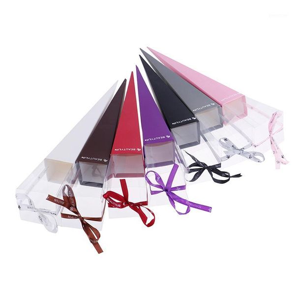 

1pc elegant single flower rose cone gift box valentine's day wedding decor dropship flower box romantic gift storage boxes1