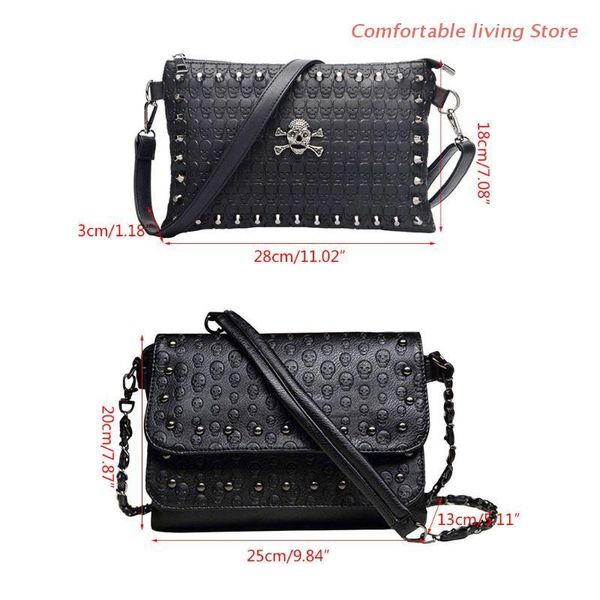 

fashion women skull crossbody vintage handbag small messenger shoulder bag clutch purse