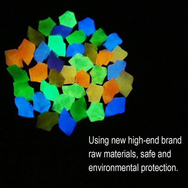 

100pcs/300pcs 14mm garden decor luminous stones glow in dark decorative pebbles outdoor fish tank decoration pebb jllpue