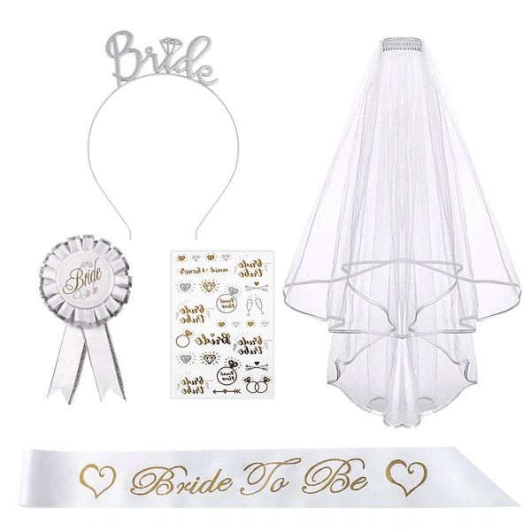 

selling bridal binding headdress rose gold bride hair band body sticker hair band hanging flag tattoo sticker etiquette belt set rgunb r