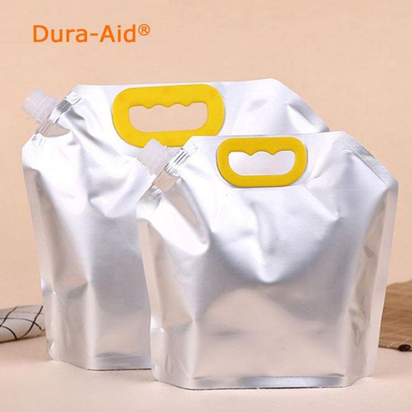 

gift wrap doypack 1500ml-10l empty pure aluminum foil spout bag drinking milk stand up mylar party pack pouch jelly