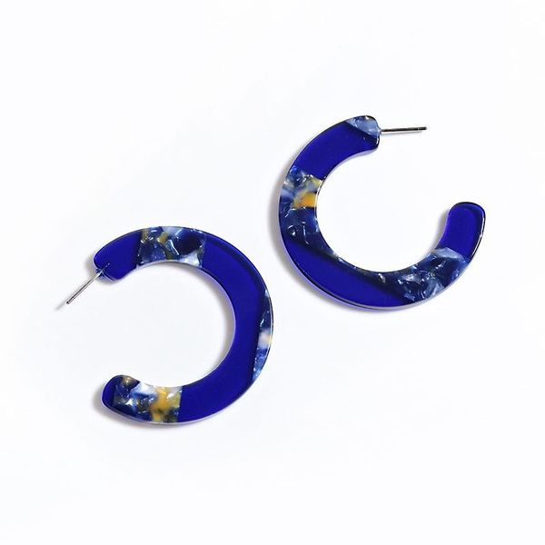 

new brincos tortoiseshell c shape earrings for women vintage resin drop earring colorful round dangle earrings fashion jewelry, Silver