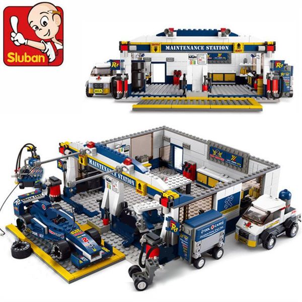 

classic sluban building blocks f1 racing combination model assembly blocks plastic diy bricks toys for children gift yxlxfh ly_bags