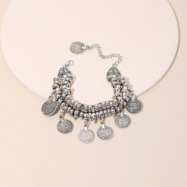 

hip hop punk minority coin women fashion creative bohemian style hip hop punk minority coin pendant pendant bracelet bracelet women fashion, Golden;silver