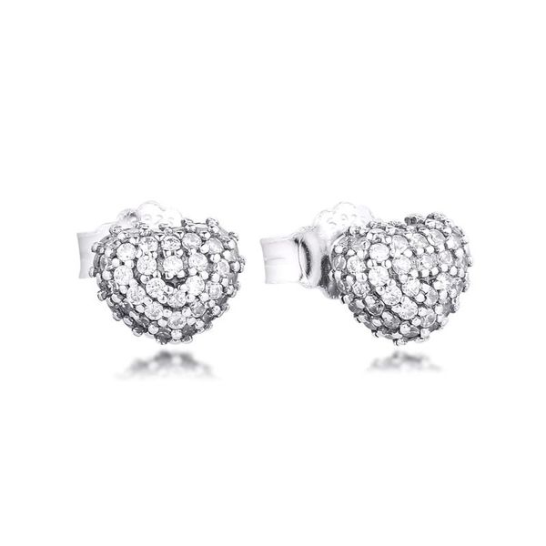 

stud ckk earrings in my heart earring for women sterling silver 925 jewelry aretes pendientes kolczyki earing brincos, Golden;silver